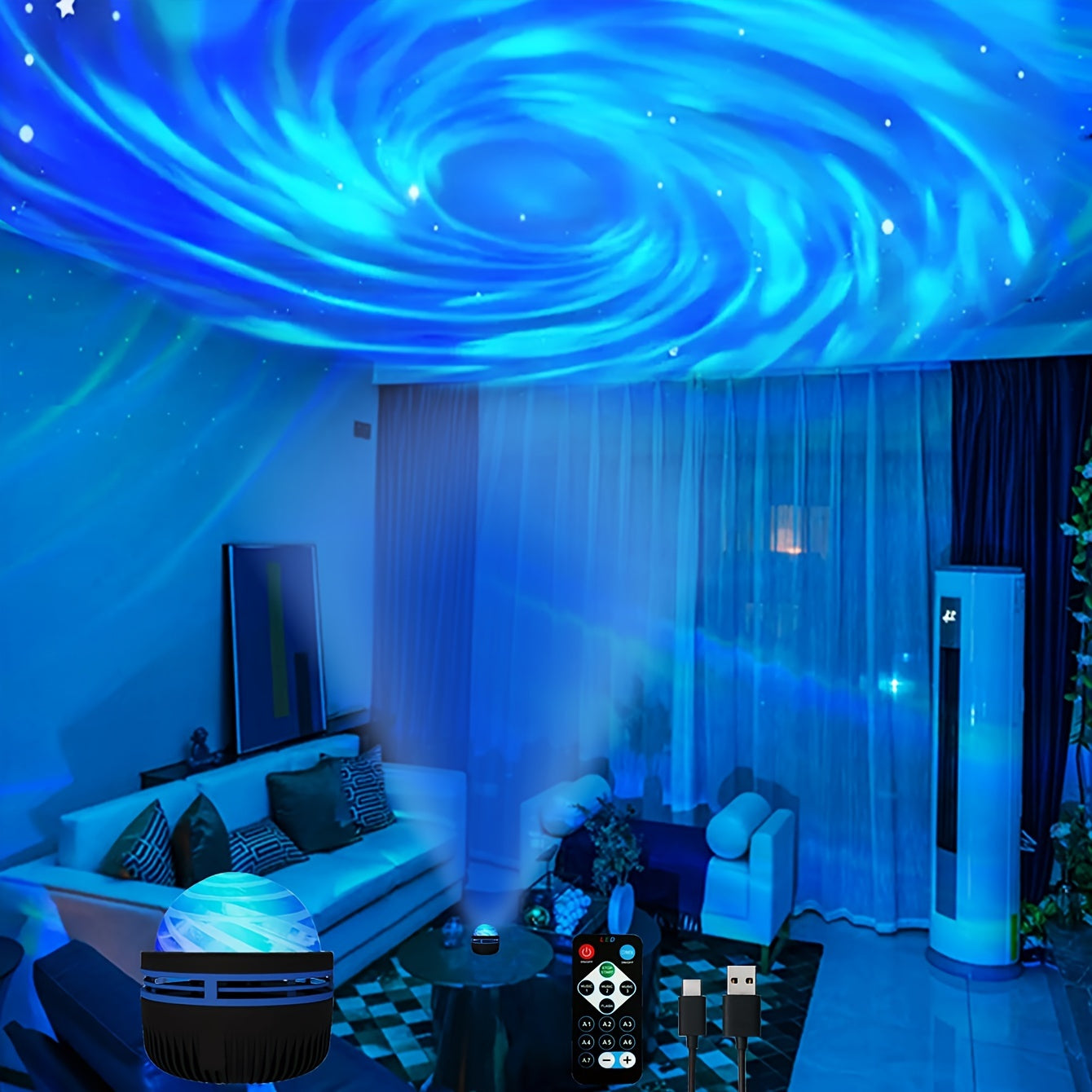 Transform your space with the enchanting Magical Starry Sky LED Projector. Perfect for creating an ambient bedroom decor, setting a romantic mood for Valentine's Day, adding a festive touch to your Christmas decorations, enhancing the atmosphere at a