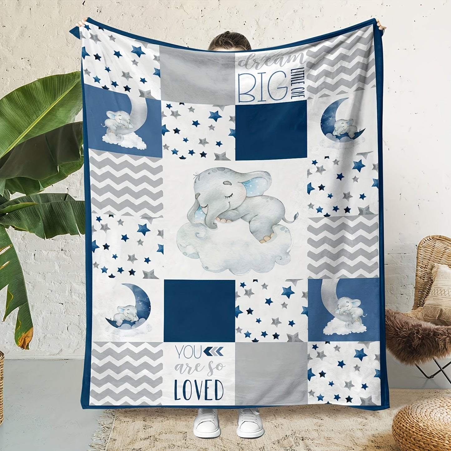 Stay warm and cozy this season with our elephant-printed flannel blanket. This soft throw blanket is perfect for snuggling up on the sofa, couch, or bed, and adds a touch of home decor to any room.