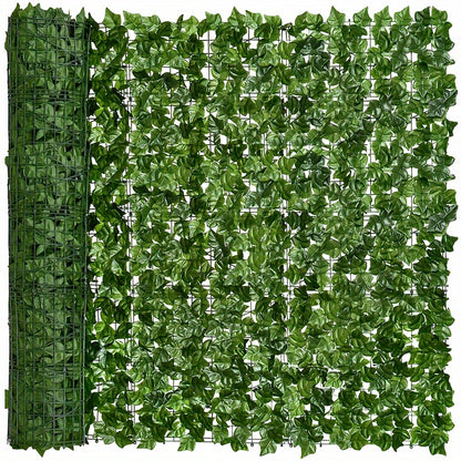 Artificial ivy privacy fence wall screen for home decor and garden decoration, perfect for reunions, holidays, and patio decor. All-season plastic plant.