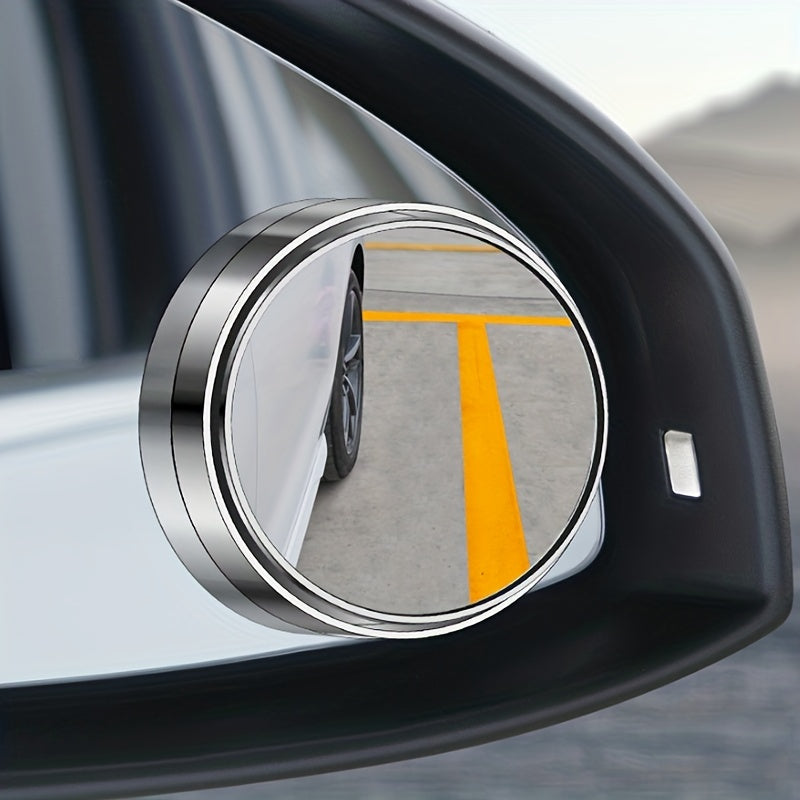 2pcs Car Rearview Mirror High-definition Round Mirror with 360-degree Adjustable Blind Spot Mirror, Increase Car Safety