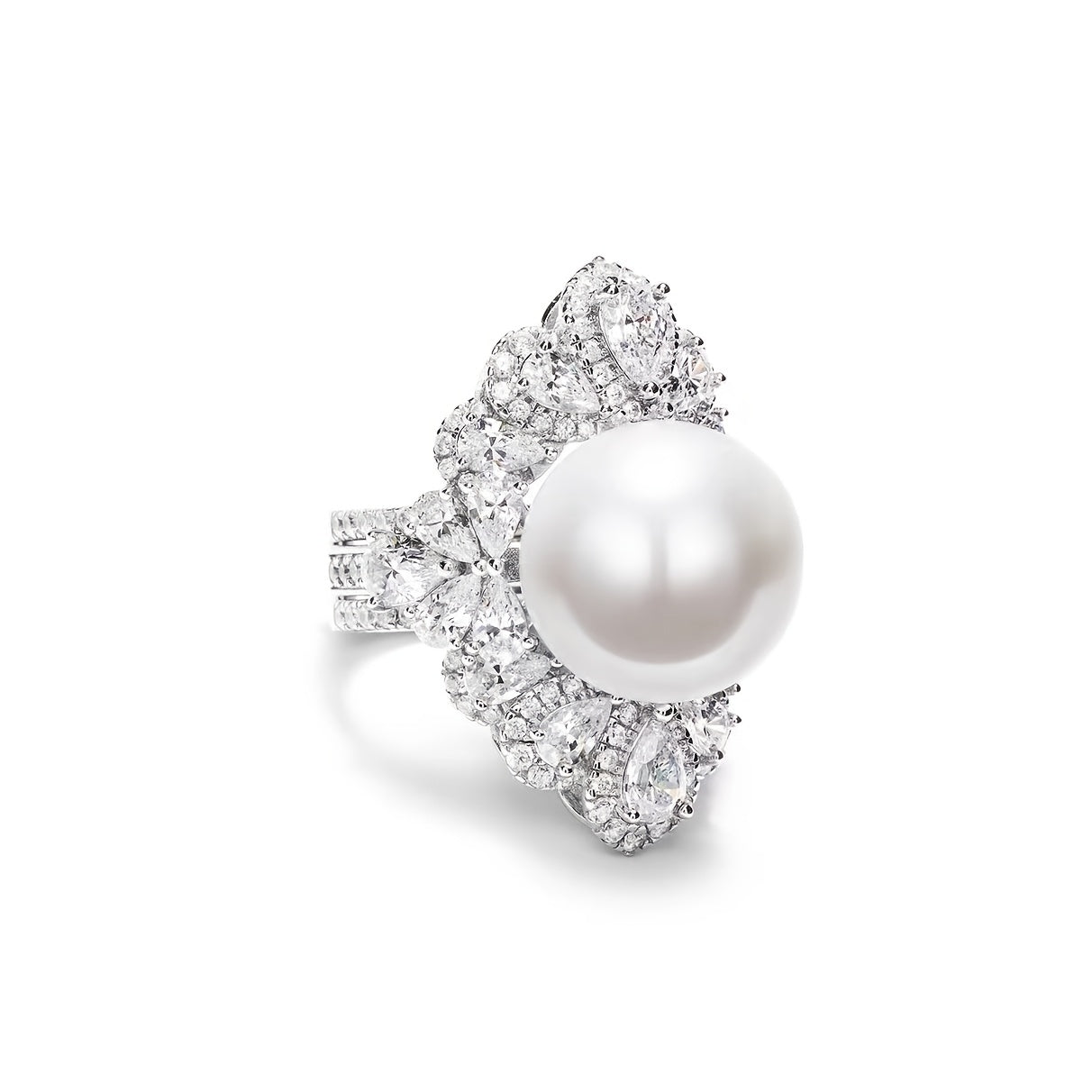 Luxurious 925 Silver Dual-Wear Freshwater Pearl Ring with Natural December Birthstone, Perfect for Everyday or Party Wear