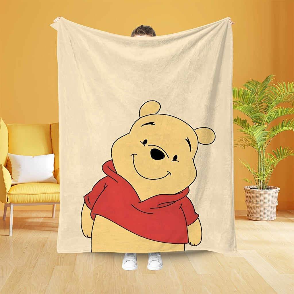 Celebrate Valentine's Day with a cozy Disney Winnie The Pooh flannel blanket! This soft blanket is available in multiple sizes and is lightweight yet warm, making it perfect for use in the living room, bedroom, guest room, school, office, or while