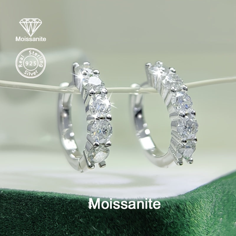 Elevate your style with these stunning 925 Sterling Silver Moissanite Earrings, perfect for any occasion from luxurious parties to everyday wear. This fashion jewelry for women is lightweight at only 0.09oz and is ideal for birthdays, Valentine's Day