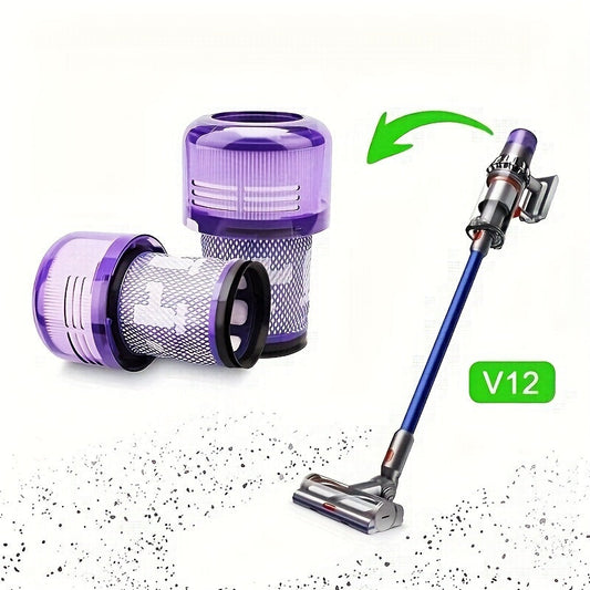 Compatible with Dyson V12 Slim Vacuums and V12 Detect Slim Vacuums, this pack includes 2 V12 Filters.