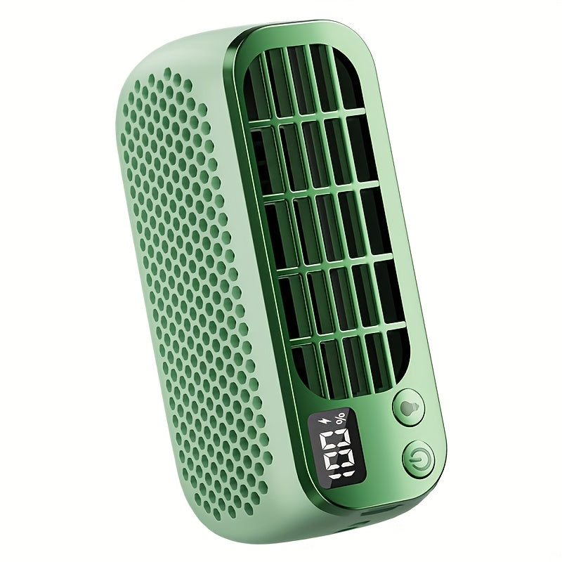 The perfect companion for summer travels, this Portable Mini USB Fan features adjustable wind speeds, a 1200mAh battery, a clear screen, and touch control. It is suitable for both indoor and outdoor use, making it a must-have for staying cool on the go.