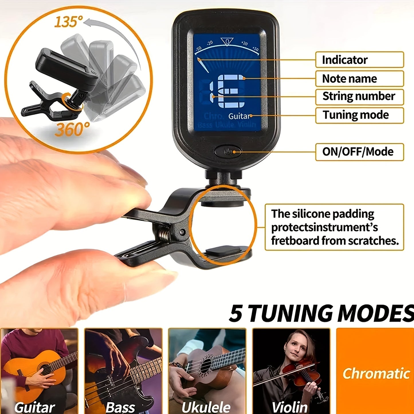 Multi-Instrument Tuner with Equal Temperaments