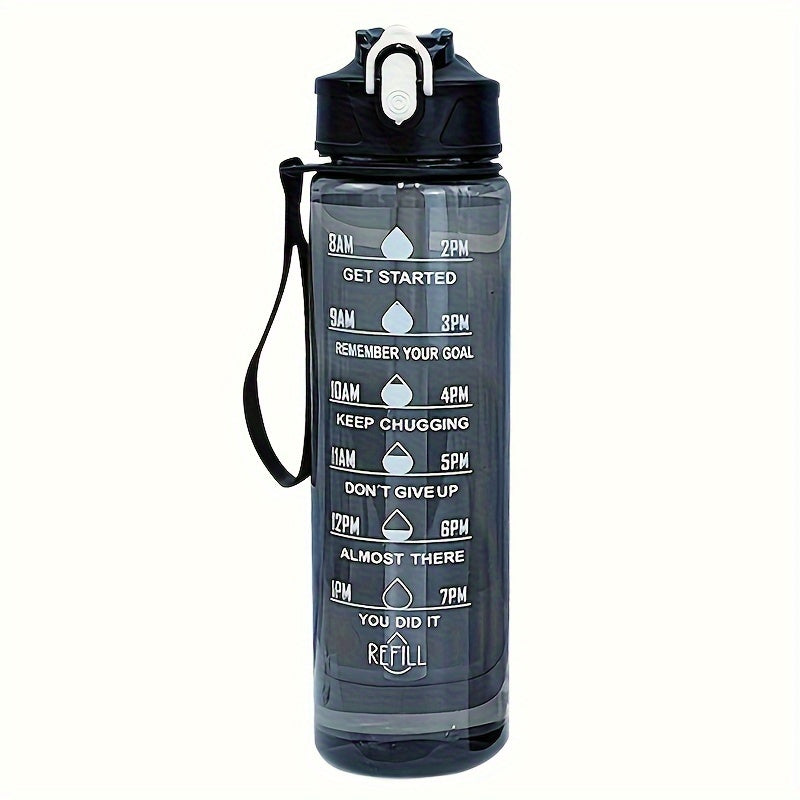 Gradient design sports water bottle with leakproof, portable, and large capacity, ideal for outdoor activities and daily use. Comes in transparent and gradient variations.