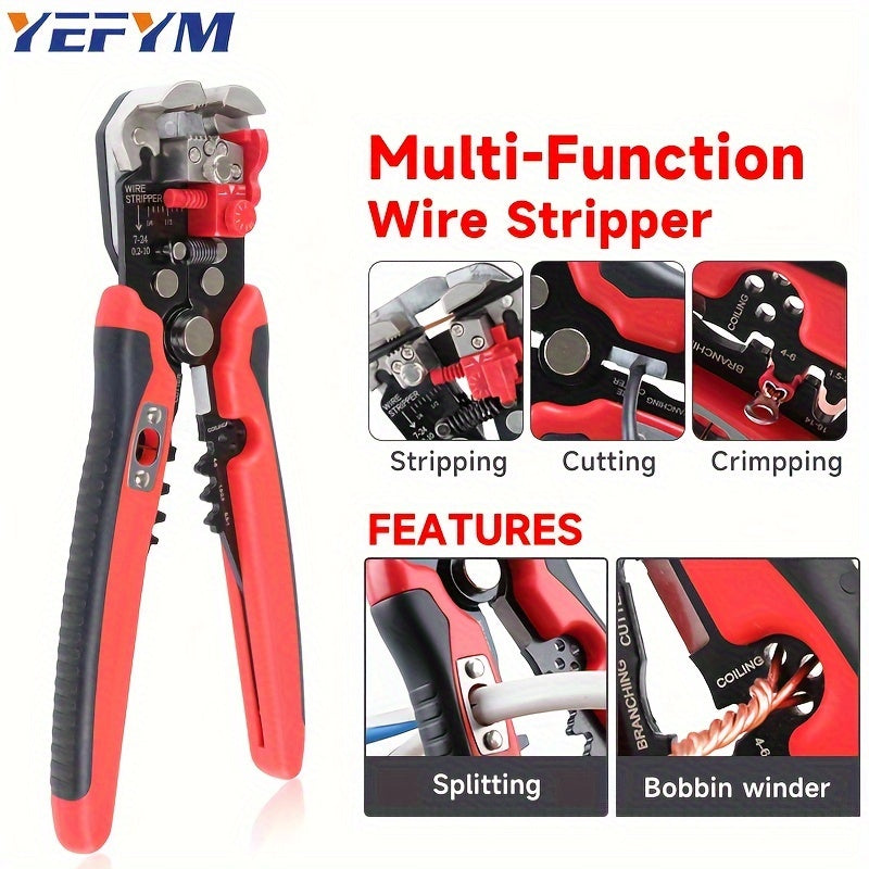 5-in-1 Automatic Wire Stripping Pliers for Crimping, Cutting, Splitting, and Merging Wires