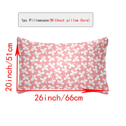 [Top Pick] Luxuriously Soft & Breathable Pillowcase - Featuring Envelope Closure and Multiple Size Options (30x50, 51x66, 50x75) - Stylish Floral & Botanical Patterns in White, Silver, Red, Purple, Grey, Pink, Lucky Clover, Maple Leaf, and Green Plants -