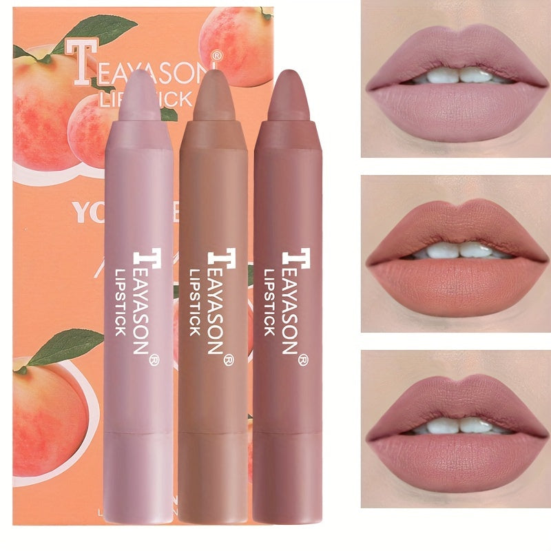 3-piece Nude Matte Lip Set - Perfect Valentine's Day Gift