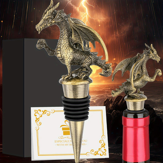 Dragon wine stopper for DND fans, perfect gift for men and women. Ideal for wine storage and a great addition to any wine lover's collection. Ideal for Christmas, Father's Day, birthdays, and Thanksgiving.