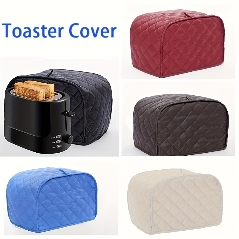 Protect your toaster with this polyester fabric quilted cover designed for 2 and 4 slice toasters. Keep your kitchen appliances dust-free and fingerprint-free with this universal size cover that fits most standard toasters, microwave ovens, and other