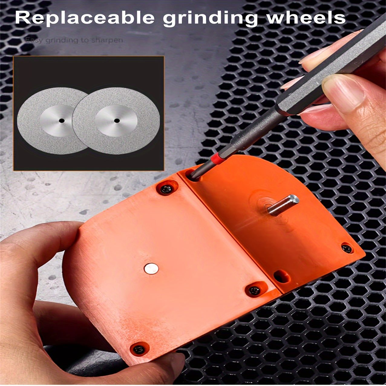 Sharpen multiple drill sizes in 5 seconds with the portable electric drill bit sharpener.