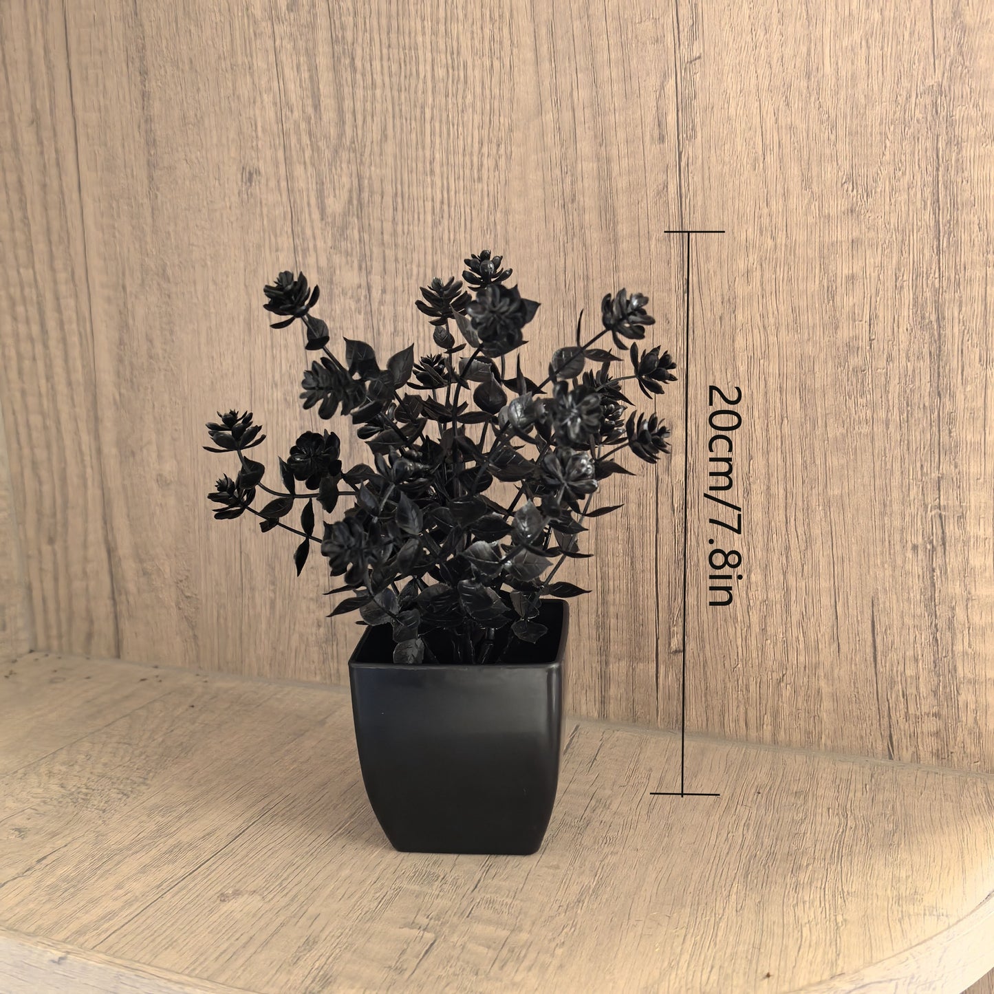 Black Pot Artificial Plants, Mini Eucalyptus & Grass Potted Plants for Home & Office Decor, Seasonal & Holiday Use