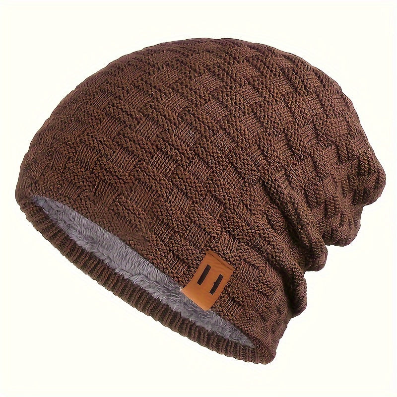 Keep cozy with our Men's Padded Knitted Cap - a perfect gift for autumn and winter months