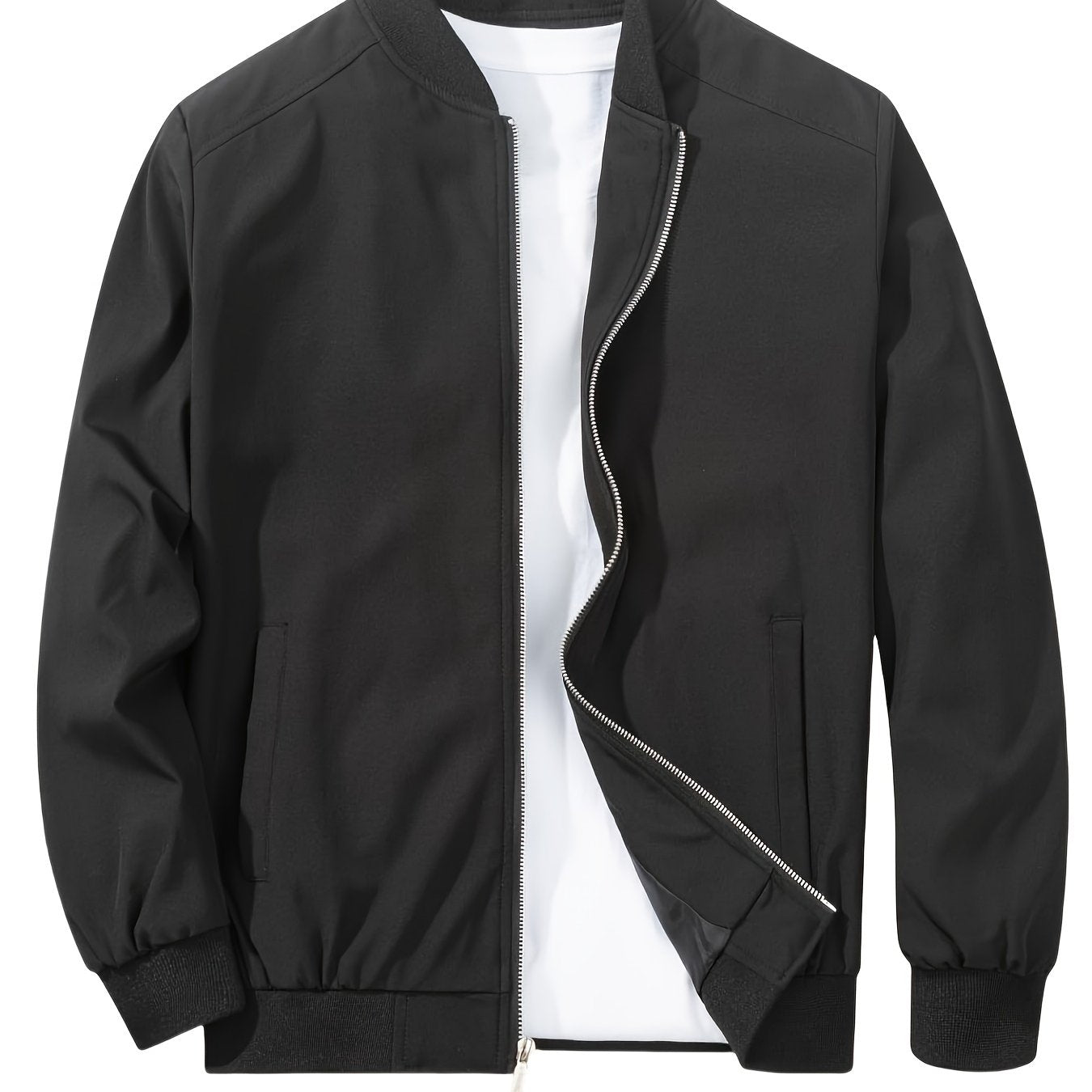 Men's Urban Edge Casual Baseball Collar Jacket: Trendy and versatile for Spring/Fall.