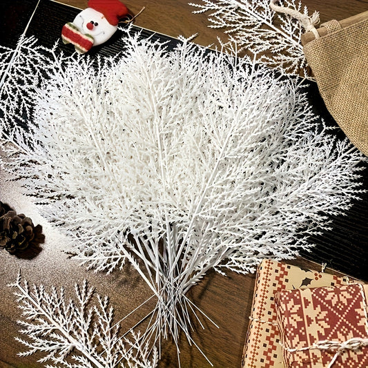 White pine branches for Christmas decor that require no electricity or batteries - perfect for DIY seasonal displays and festive floral arrangements.