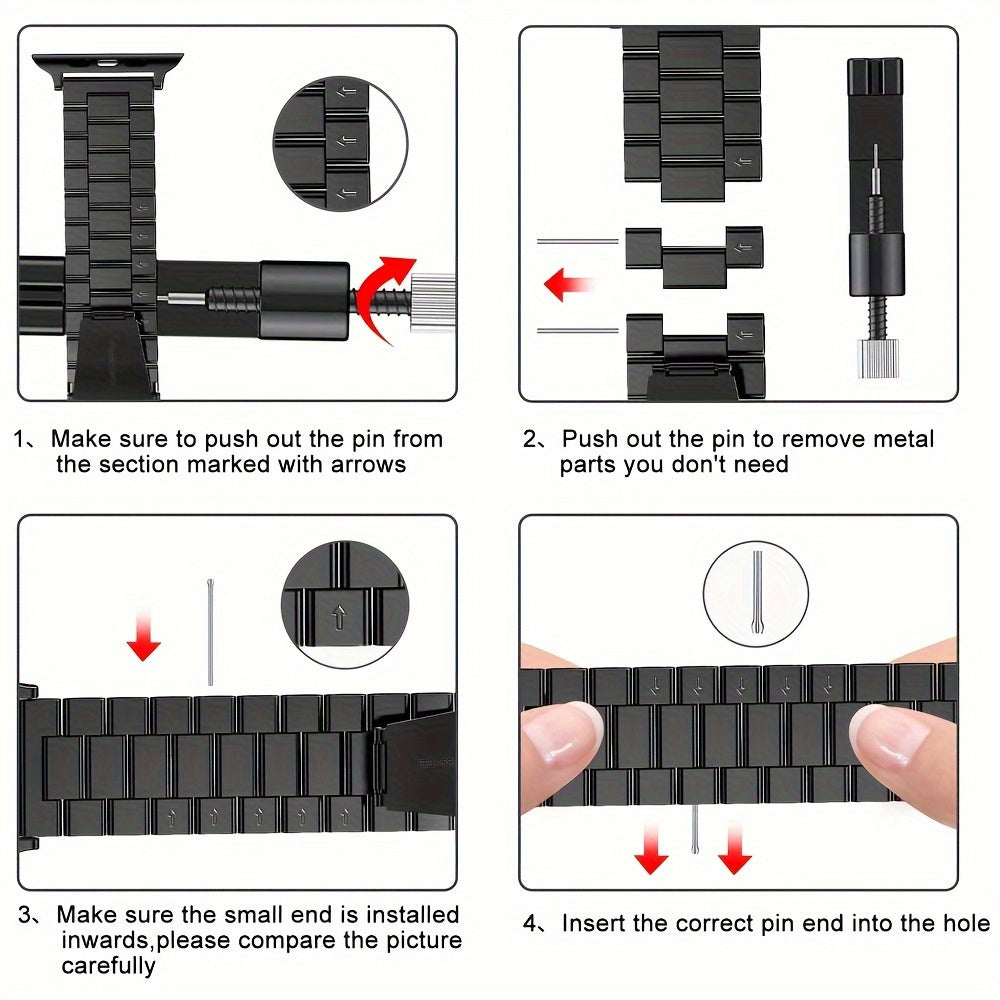 Combo TPU Case and Stainless Steel Strap Set for Apple Watch Ultra Ultra2, Compatible with Series 9, 8, 7 (45mm, 41mm) - includes Band and Case for iWatch SE, 6, 5, 4 (44mm, 40mm) Bracelet