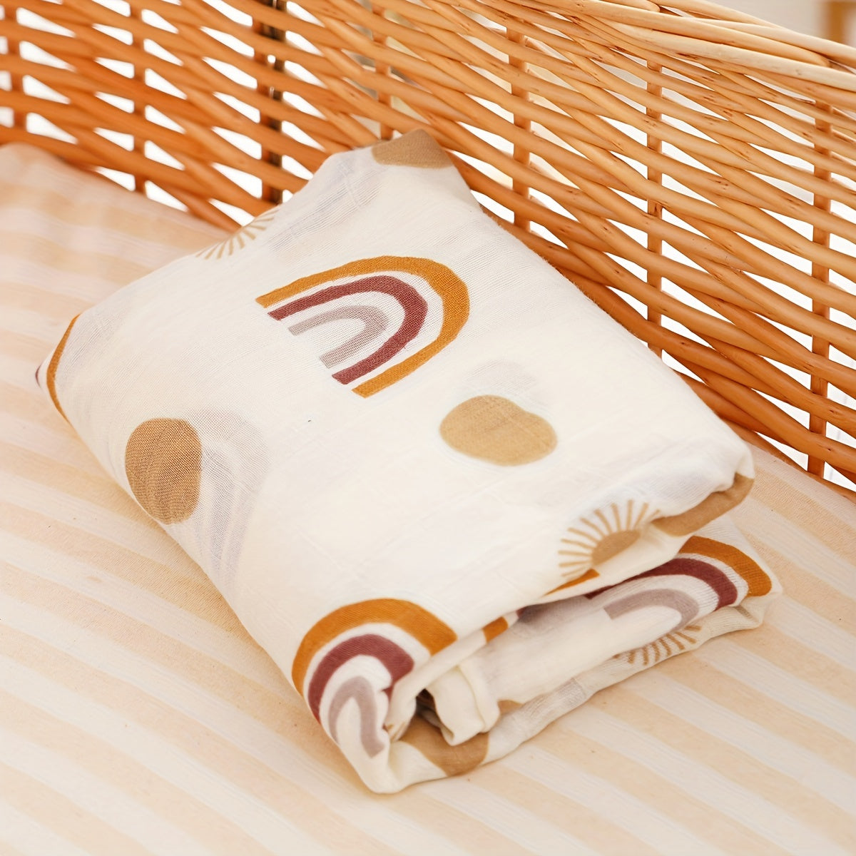 Soft and gentle muslin baby swaddle blanket made from cotton gauze, perfect for newborns. This super soft blanket also doubles as a quick dry kids bath towel and baby blanket cover.