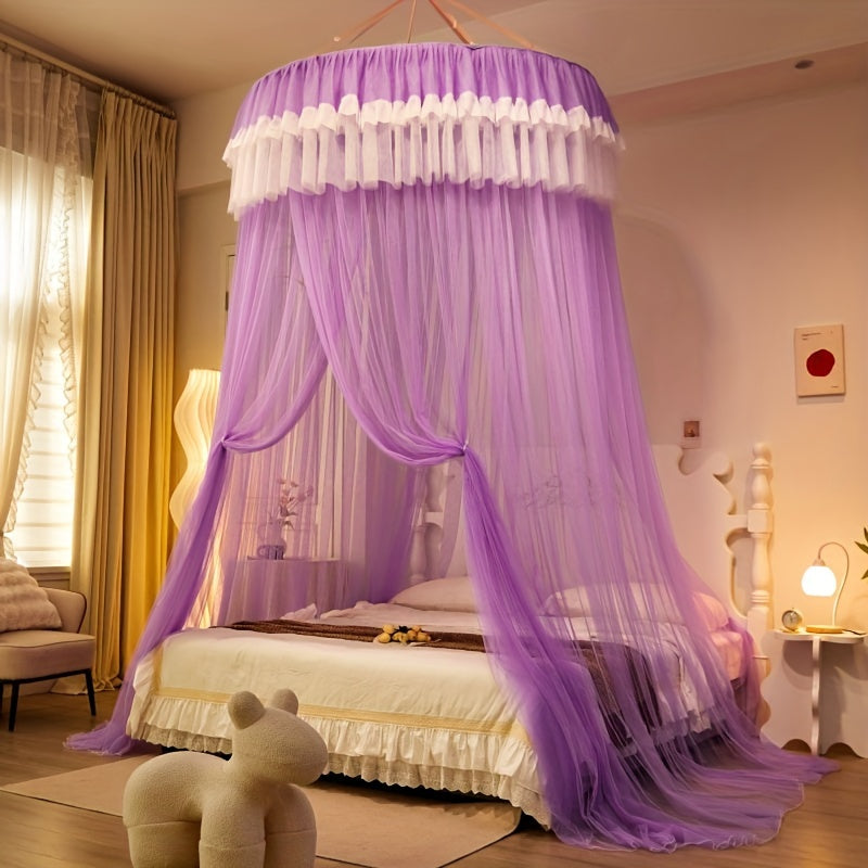 1pc Dome Mosquito Net, Household Encryption, Free installation, Easy to clean, Princess Style, Decoration for Bedroom and Living Room, Four seasons Use.