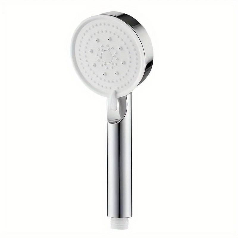 5-setting high-pressure shower head with adjustable flow, wall-mounted, silicone nozzles for better shower experience.