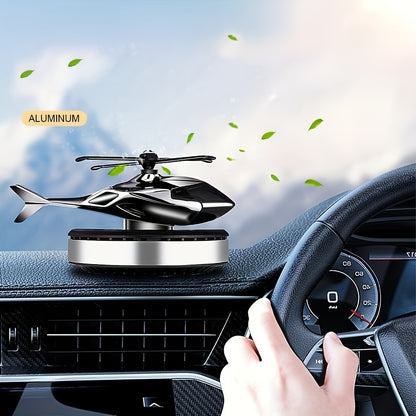 Solar rotary helicopter diffuser for small, fresh, long-lasting fragrance in cars, RVs, and interiors.