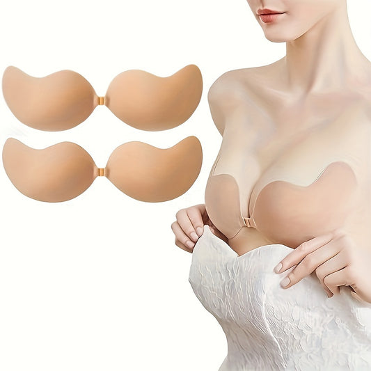 Silicone nipple covers for women, invisible and self-adhesive, ideal for lingerie.