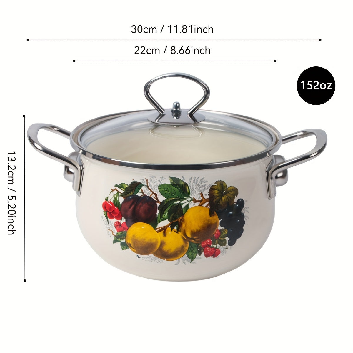 Large Capacity Premium Enamel Stockpot - Non-Stick Soup, Stew, and Braising Pot with Thick Coating, Easy to Clean, Ideal for Home Kitchen or Restaurant Use, Suitable for Gas and Electric Stovetops, Perfect for Outdoor Cooking