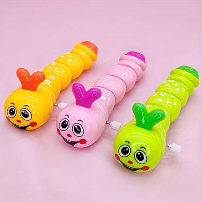 Wind-up crawling toys mimic small animals, caterpillars twist their bodies, and come in bright colors, making them fun and beautiful gifts.