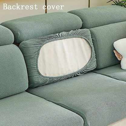 Anti-slip sofa cushion cover with elastic band for universal furniture protection in bedroom, office, and living room. Four seasons slipcover for comfortable and stylish seating.