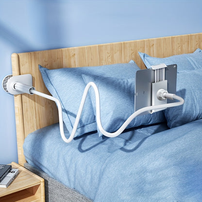 [On Sale] Black/White Tablet Phone Stand with 360° Rotation for Universal Bedside Support