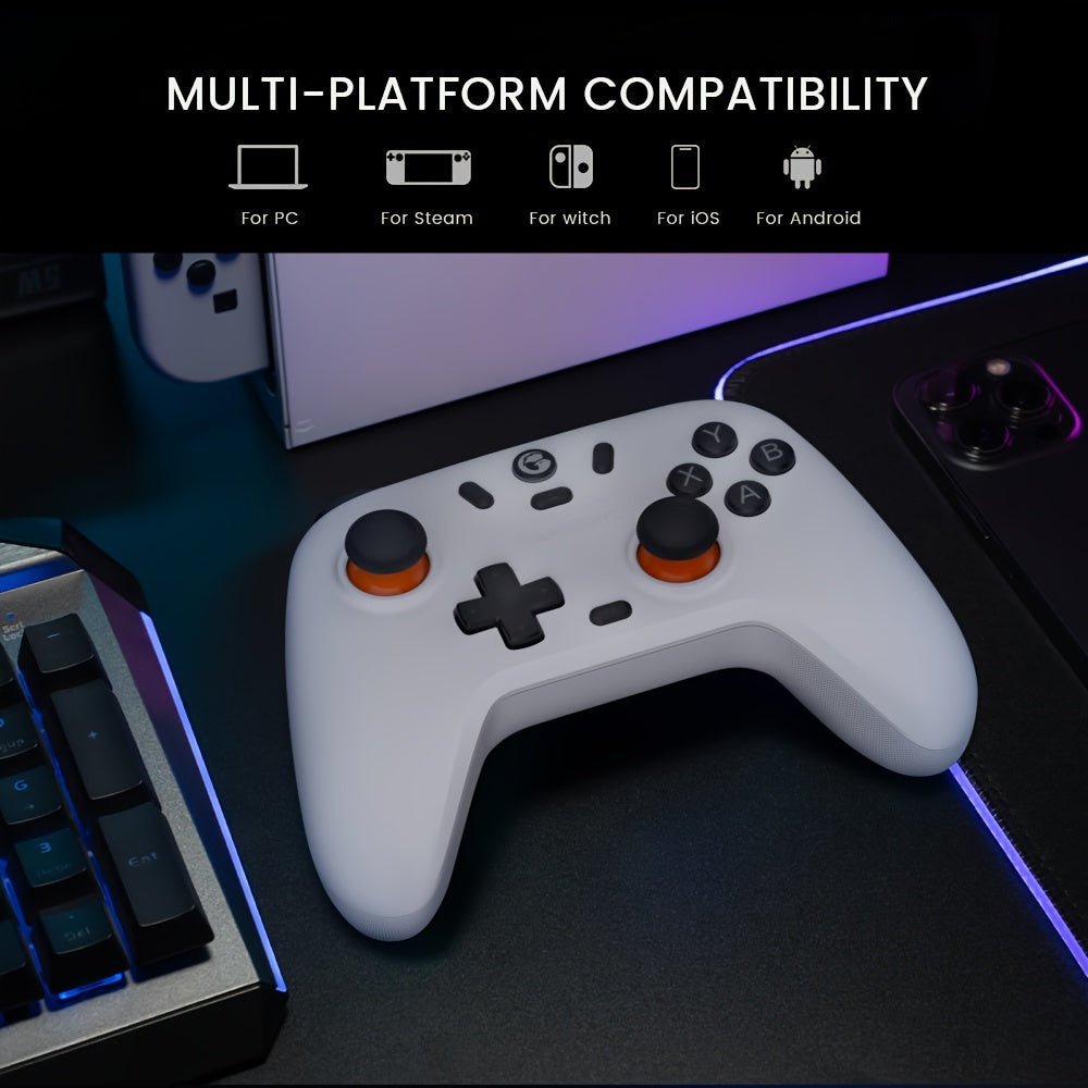 GameSir Nova Lite Wireless Gaming Controller with ergonomic design, compatible with Switch, Android, iOS, PC & Steam games. Features turbo function and hall effect sticks.