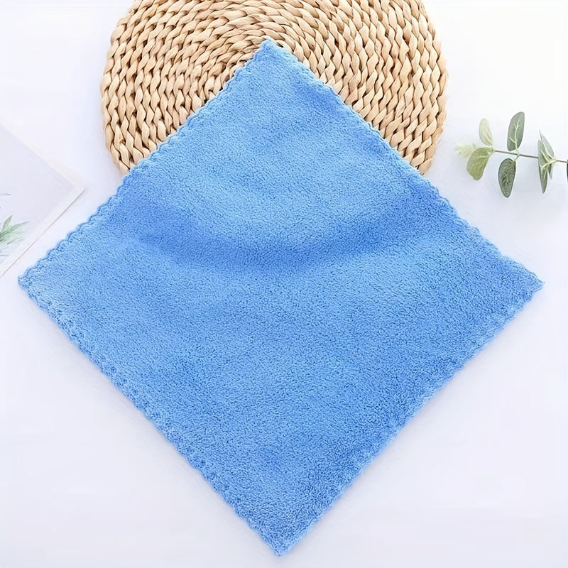 Soft, absorbent face towels in rustic style, perfect for bathroom and kitchen use. Made of durable microfiber fabric, 24.89x24.89 cm in size, 280gsm polyester material.