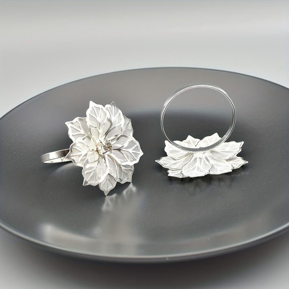 6 Flower Napkin Rings