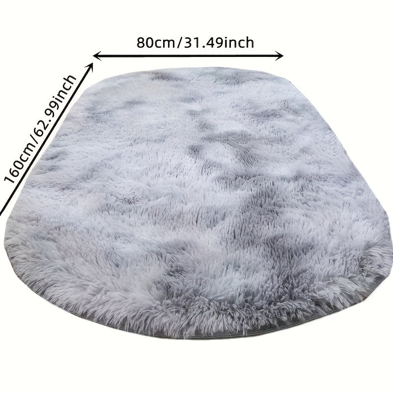 Indulge in Luxury with Our Super Soft Oval Rug - Easily Washable, Non-Slip Plush Mat Perfect for Bedroom, Living Room, and Home Decor. Lightweight and Simple to Maintain, This Rug is an Ideal Gift for Christmas, Halloween, or Thanksgiving.