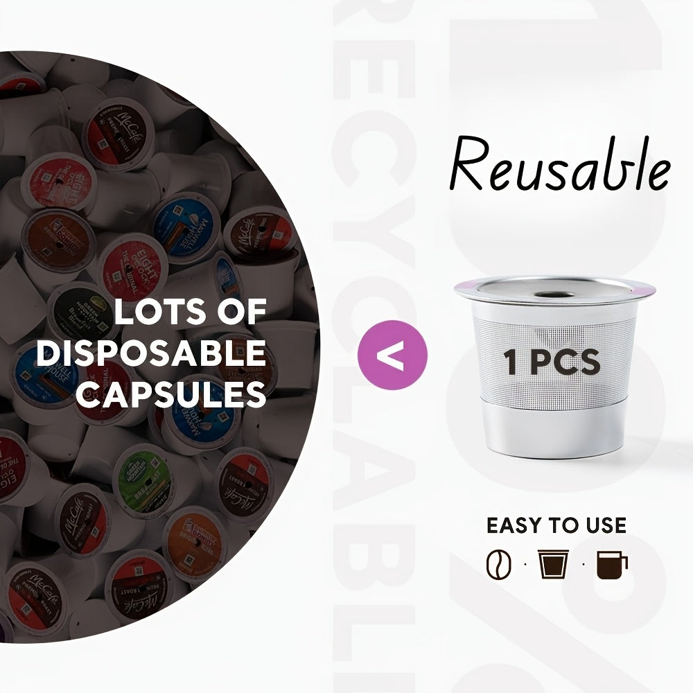 Stainless Steel Reusable K-Cup Filters in 1, 2, or 4 Pack Options - Compatible with Keurig 2.0 & 1.0 Coffee Machines and K-Cup Coffee Makers - Universal K-Cup Pods Included