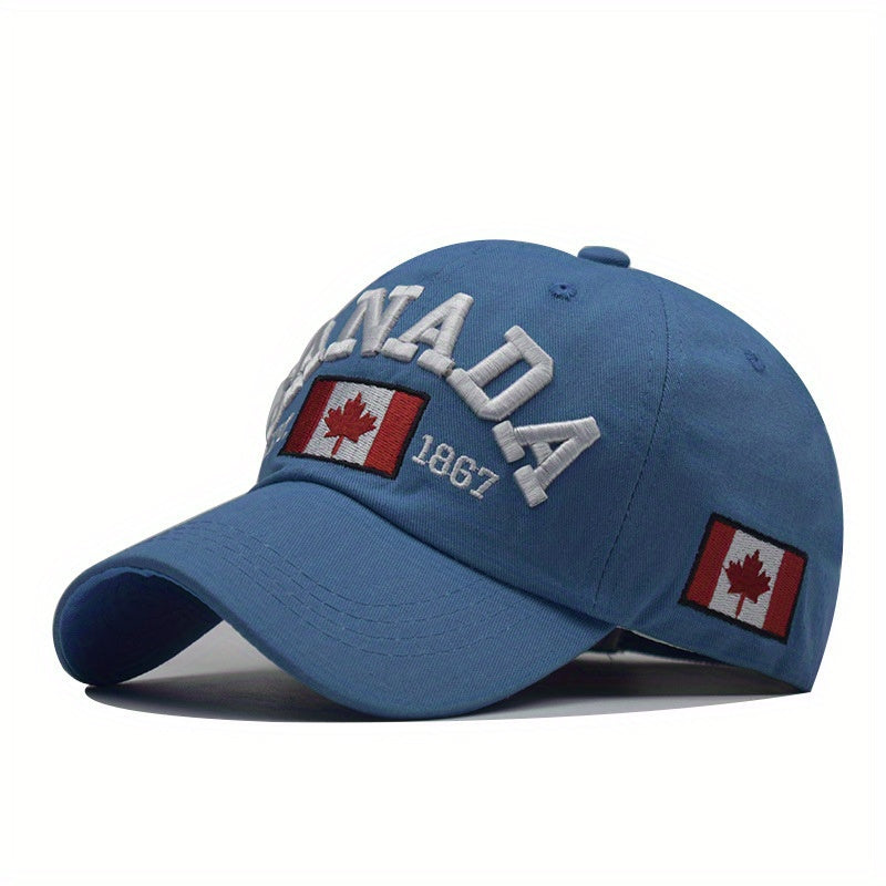 Canada 1867 Baseball Cap with Canadian Flag Embroidery