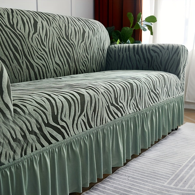 Stretch integrated sofa slipcover for home decor protection.