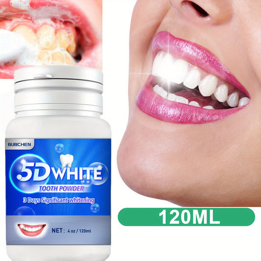 Teeth cleaning powder for daily use, freshens breath and deep cleans teeth.