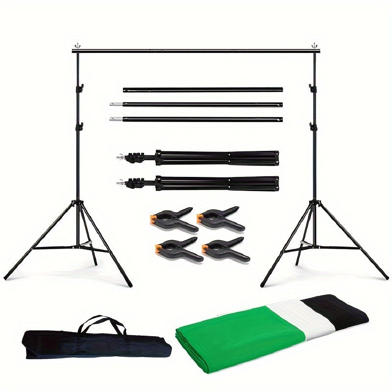 1pc 2*2m Background Rack with Cloth for Photo Photography, Studio Props Shooting Bracket