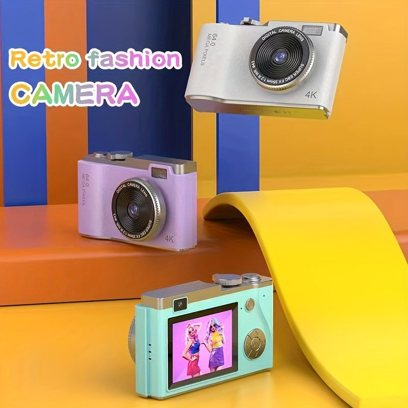 Compact instant photo camera, 1080p resolution with CCD sensor, 1.07x viewfinder magnification, rechargeable lithium polymer battery, no wireless connectivity. Easy to use, does not come