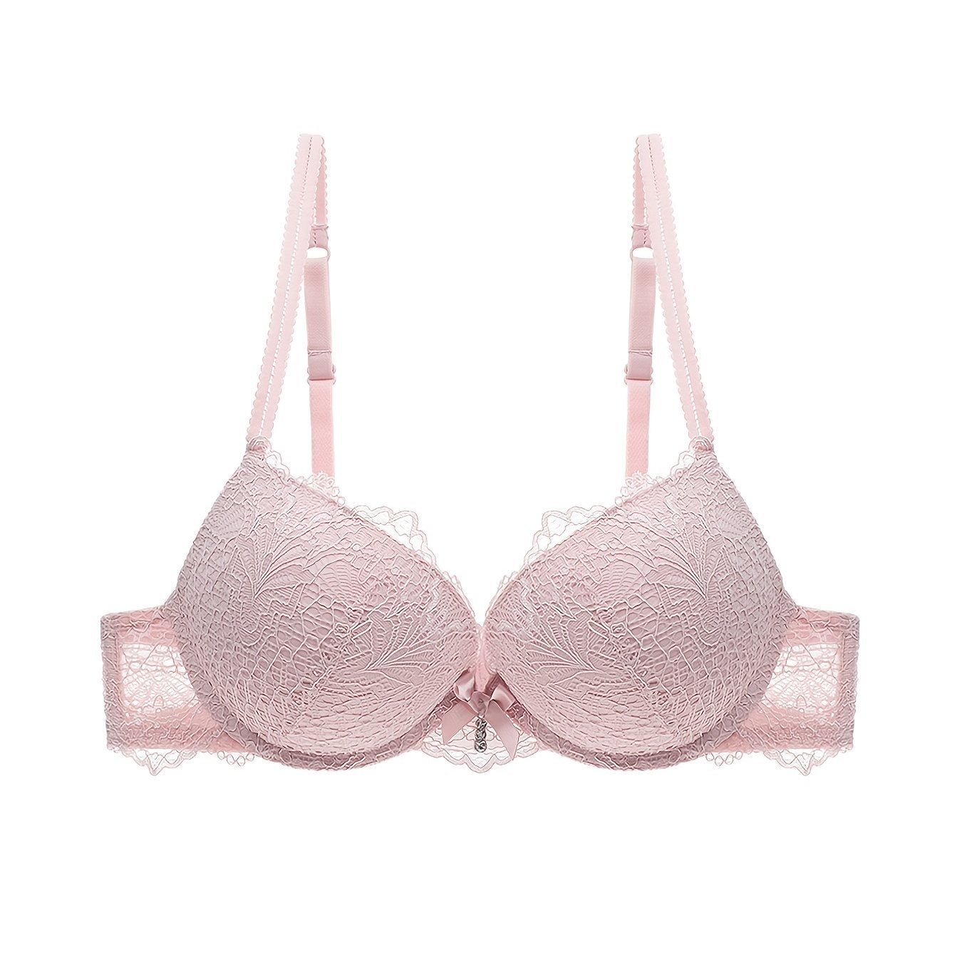 Floral lace push-up bra for women's lingerie.