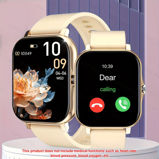 New smartwatch features wireless calling, sports modes, camera control, message notifications, ultra-thin borderless design, and compatibility with Android and iPhone. Ideal gift for both