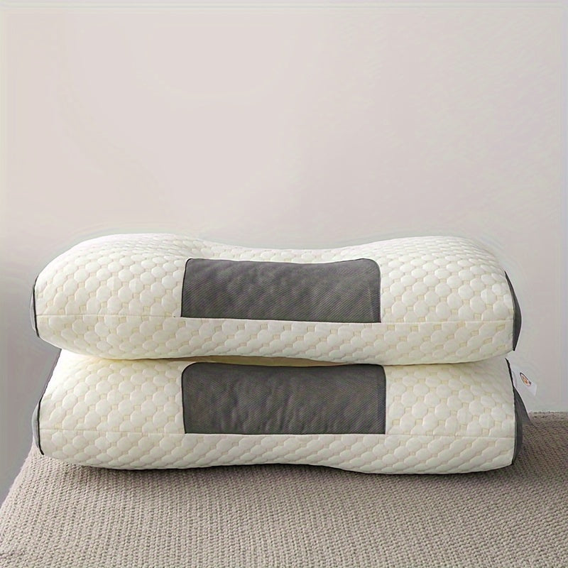 Knitted Thin Pillow with Cervical Spine Support, Ideal for Sleeping and Massage, Moisture-Absorbing, Breathable Home Bedding Pillow for Living Room, Bedroom, and Home Decor.