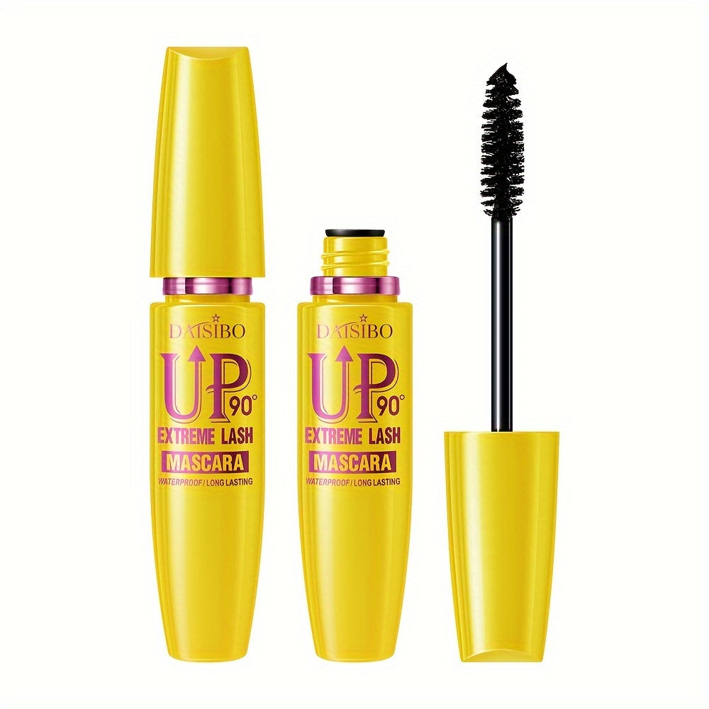 DAISIBO 4D Silk Fiber Lash Mascara in Ultra Black for longer, thicker, and volumized eyelashes. Waterproof, smudge-proof, and hypoallergenic for all skin types. Fast and easy application.