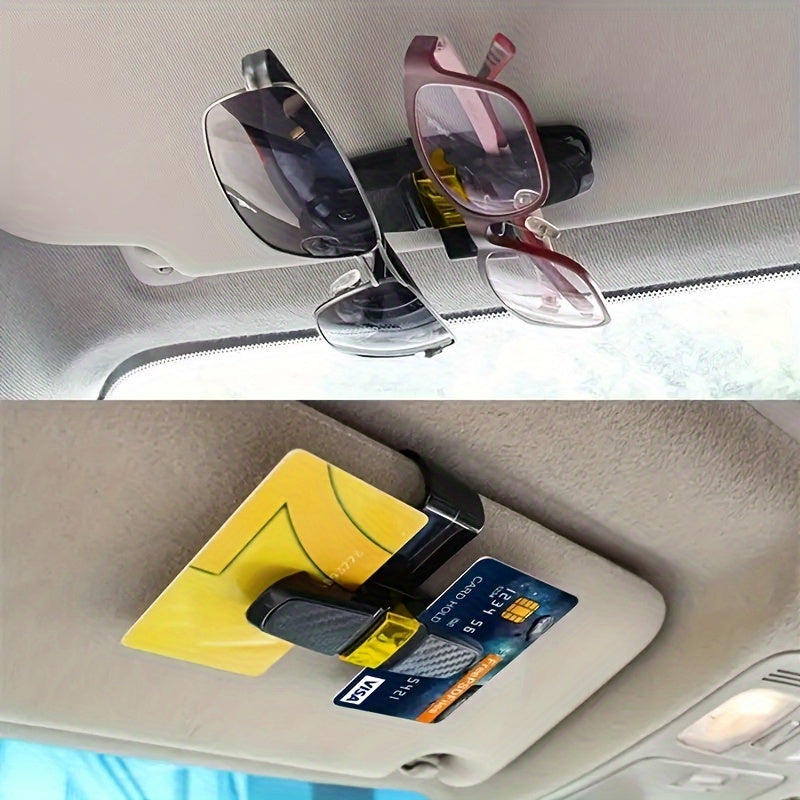 Car Glasses Holder with Multi-Functional Frame for Car Visor Storage