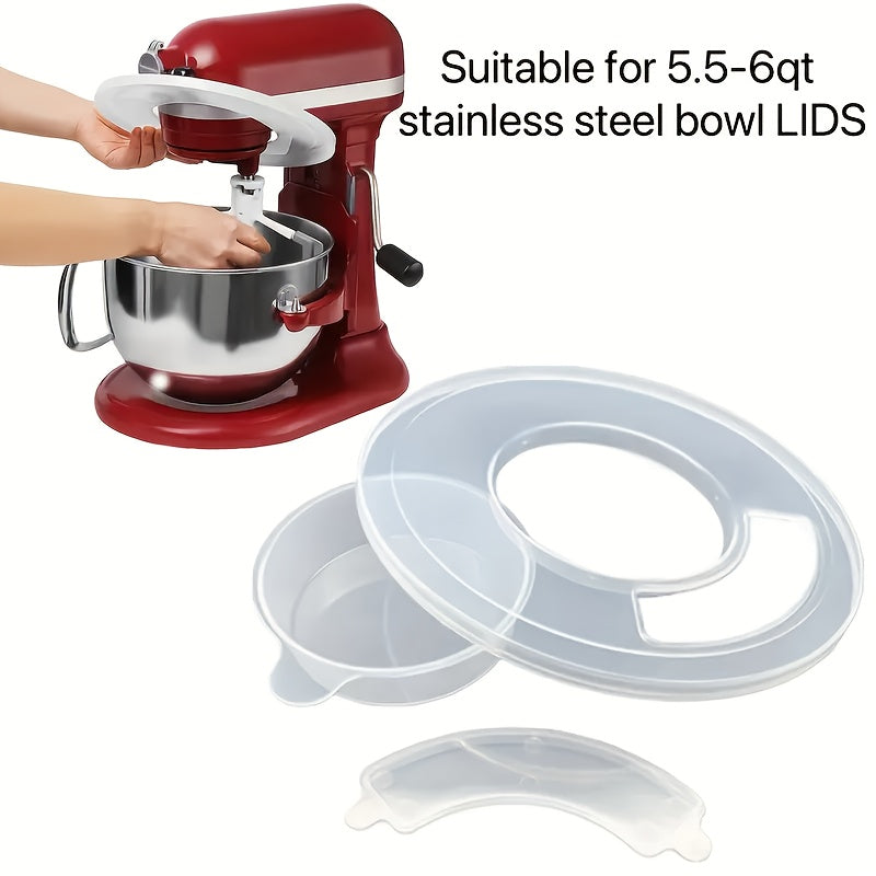 Two Transparent Bowl Covers with Sliding Pads are included in this set, ideal for easy movement and preventing scratching of surfaces. Specifically designed for Kitchenaid 5.5-6 Quart Tilt-Head Stand Mixer Stainless Steel Bowls, these covers feature a