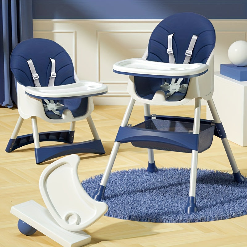 The Cochildor 3-in-1 Convertible High Chair is a versatile option for your baby, featuring a PU leather baby booster seat that can be adjusted to accommodate toddlers. This adjustable toddler dining chair comes with a tray, safety harness, and is