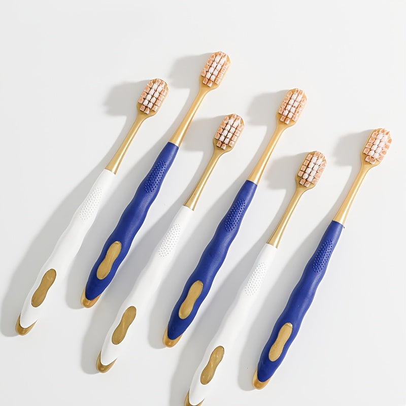 6-Pack of Sam's Wide Head Soft Nylon Bristle Toothbrushes, gentle on gums and deep cleaning.