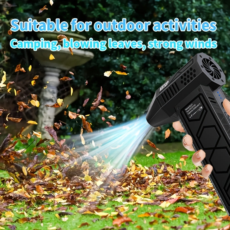 Mini Cordless Handheld Air Duster - Powerful 13000 RPM Jet Fan Blower with 4 Speed Options, Rechargeable via USB - Great for Dust Cleaning in Various Settings such as Living Rooms, Outdoors, Cars, Patios, and Floors - Made of ABS Material, Long-lasting